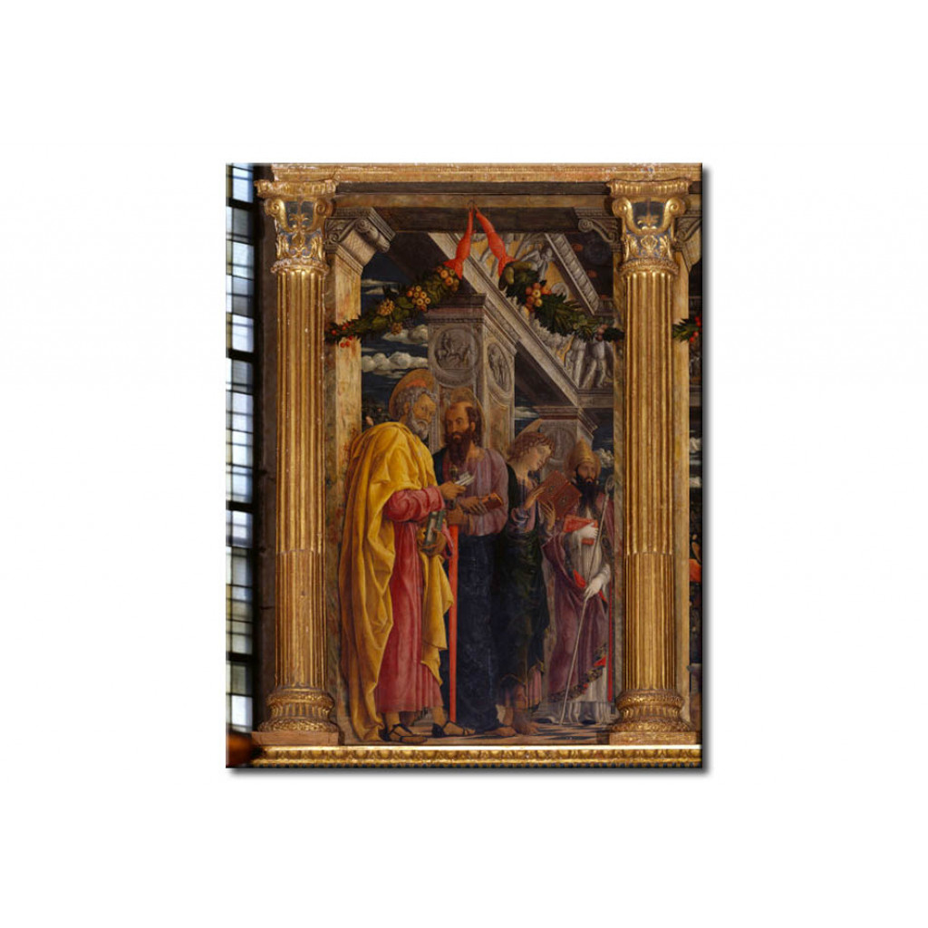 Schilderij  Andrea Mantegna: Saints Peter, Paul, John The Evangelist And Zeno