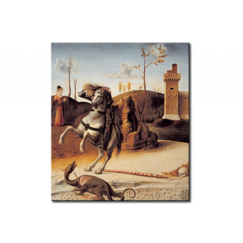 Schilderij  Giovanni Bellini: Saint George Fighting The Dragon