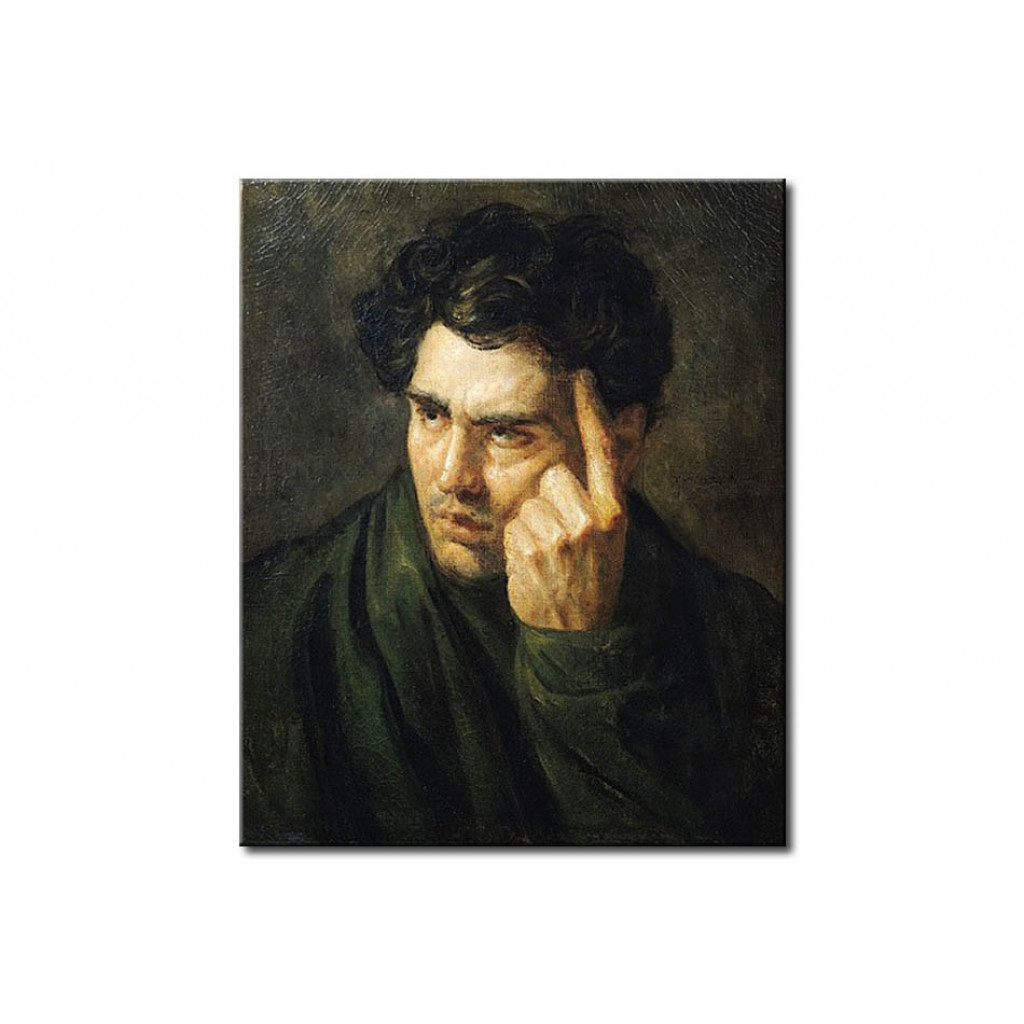 Schilderij  Théodore Géricault: Portrait Of Lord Byron