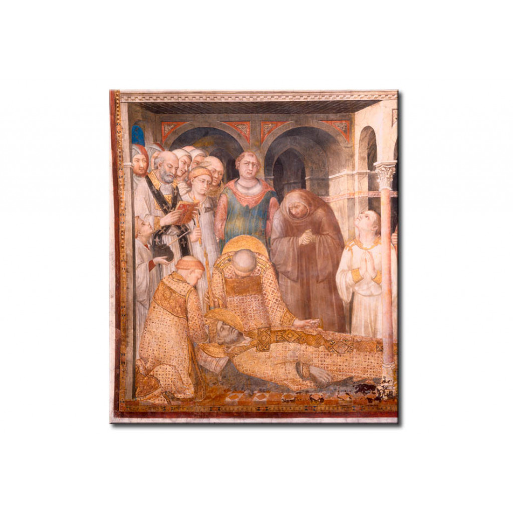 Schilderij  Simone Martini: Death Of St. Martin Of Tours