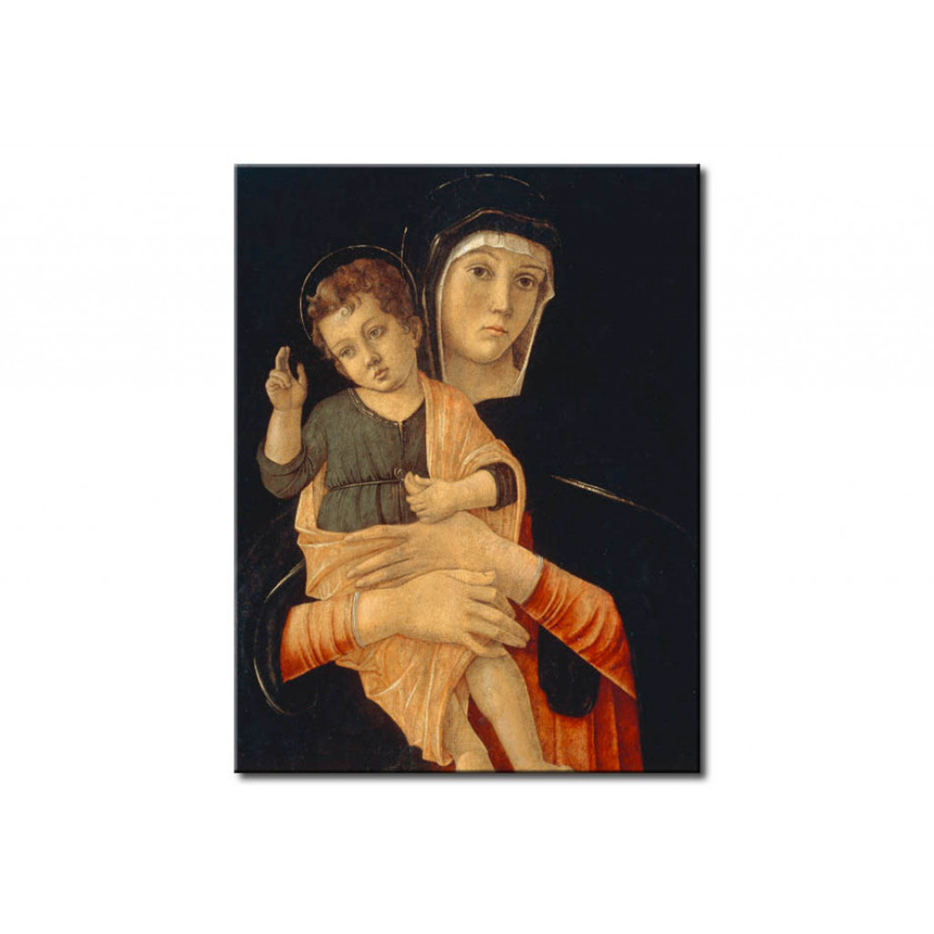 Schilderij  Giovanni Bellini: Mary With The Boy Jesus Giving A Blessing