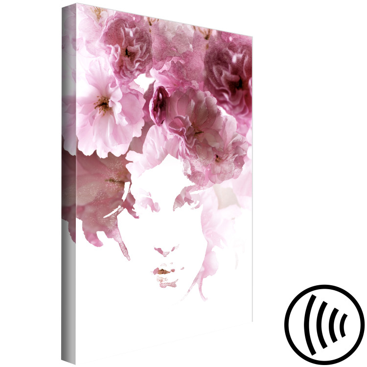 Obraz Kwiatowy portret kobiety - abstrakcyjny motyw z kobietą i kwiatami 123406 additionalImage 6