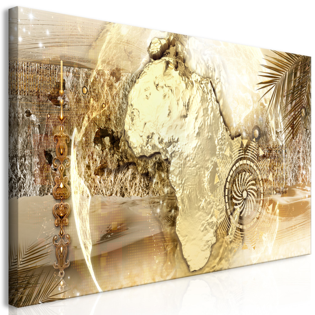 Schilderij Golden Continent II [Large Format]