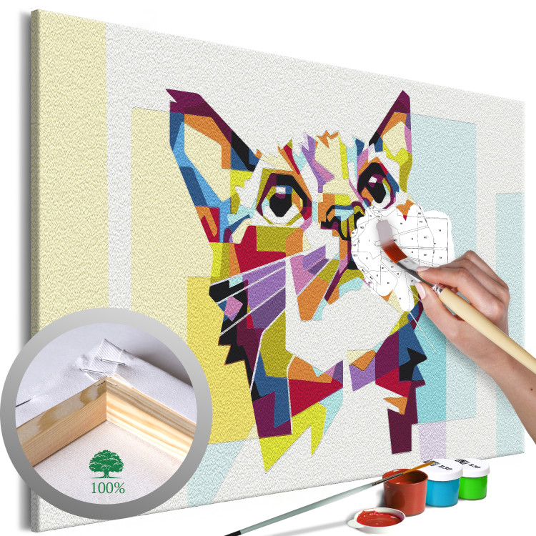 Paint by Number Kit Cat and Figures 135206