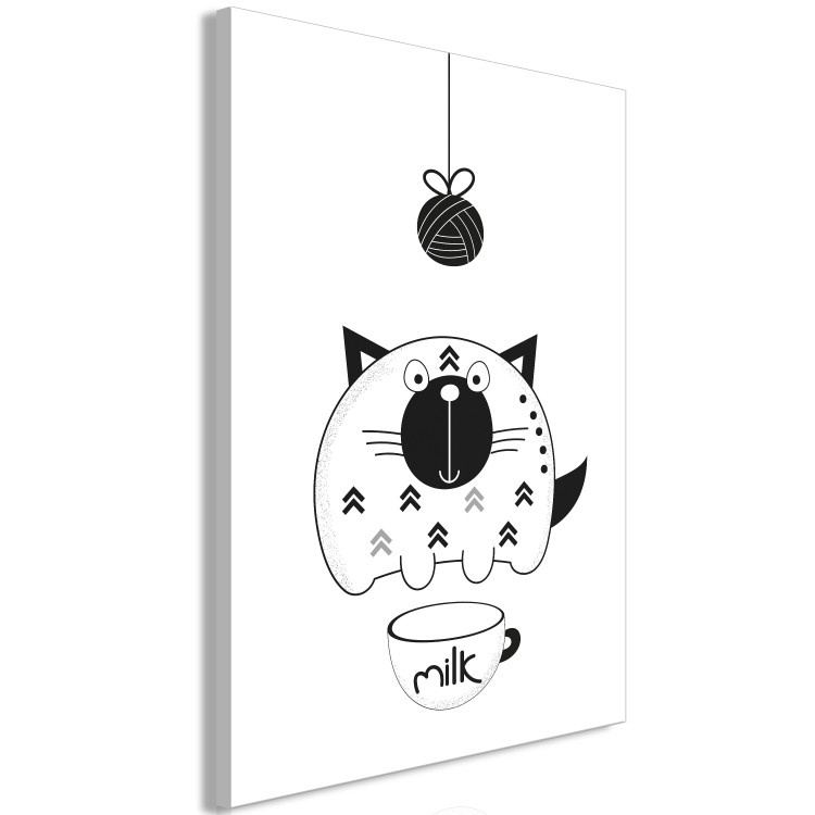 Canvas Cheerful Kitten - Funny Illustration for the Youngest Children 146506 additionalImage 2