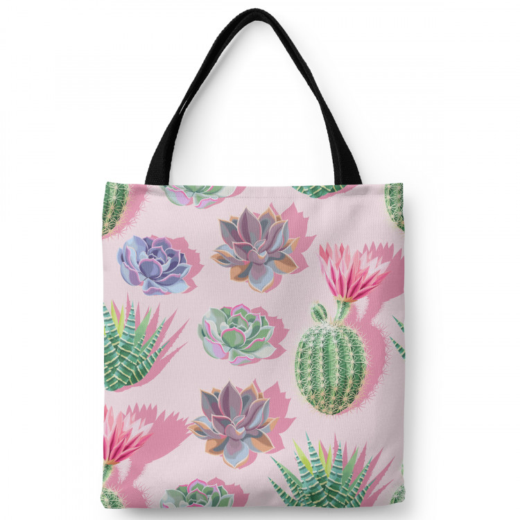 Bolsa de mujer Cactus gallery - graphic composition of succulents in shades of pink 147506