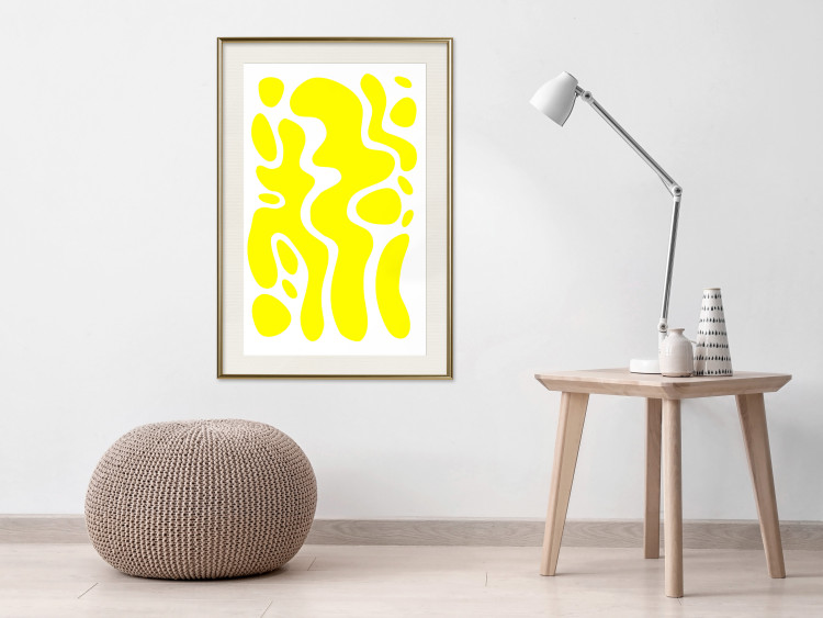 Poster Geometric Abstraction - Light Yellow Spherical Shapes and Forms 149706 additionalImage 18