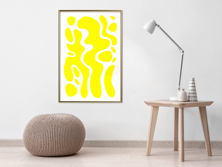 Poster Geometric Abstraction - Light Yellow Spherical Shapes and Forms 149706 additionalImage 11