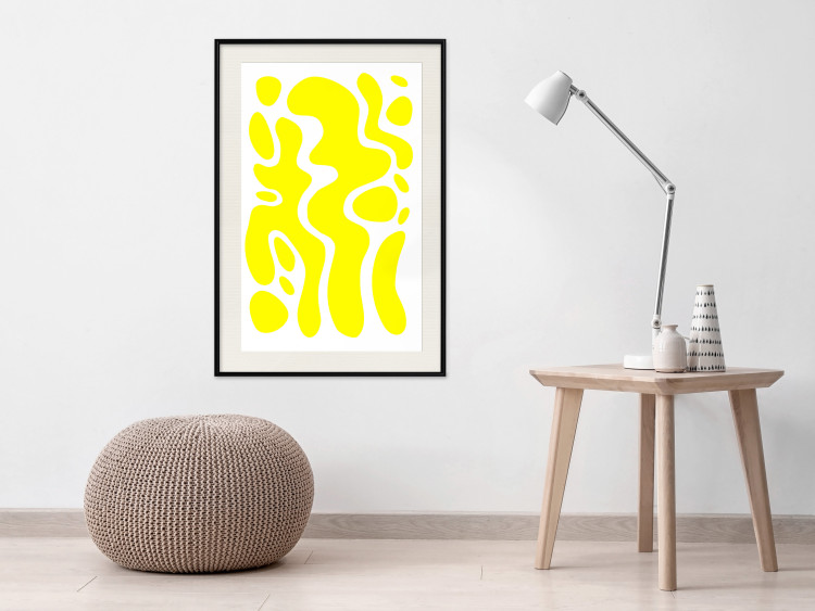 Poster Geometric Abstraction - Light Yellow Spherical Shapes and Forms 149706 additionalImage 17
