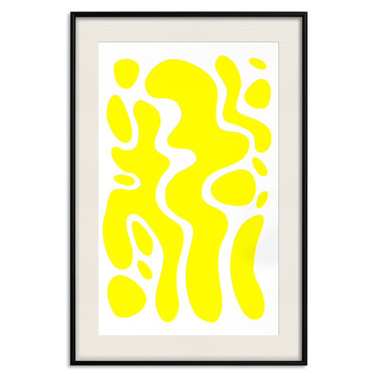 Poster Geometric Abstraction - Light Yellow Spherical Shapes and Forms 149706 additionalImage 25