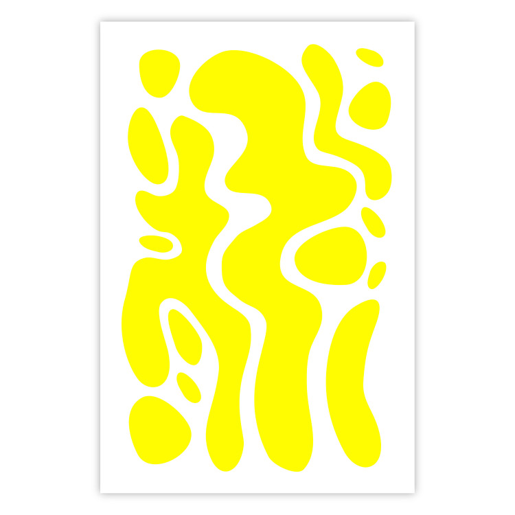 Poster Geometric Abstraction - Light Yellow Spherical Shapes and Forms 149706