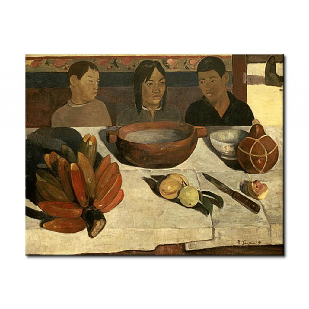 Schilderij  Paul Gauguin: The Meal (The Bananas)