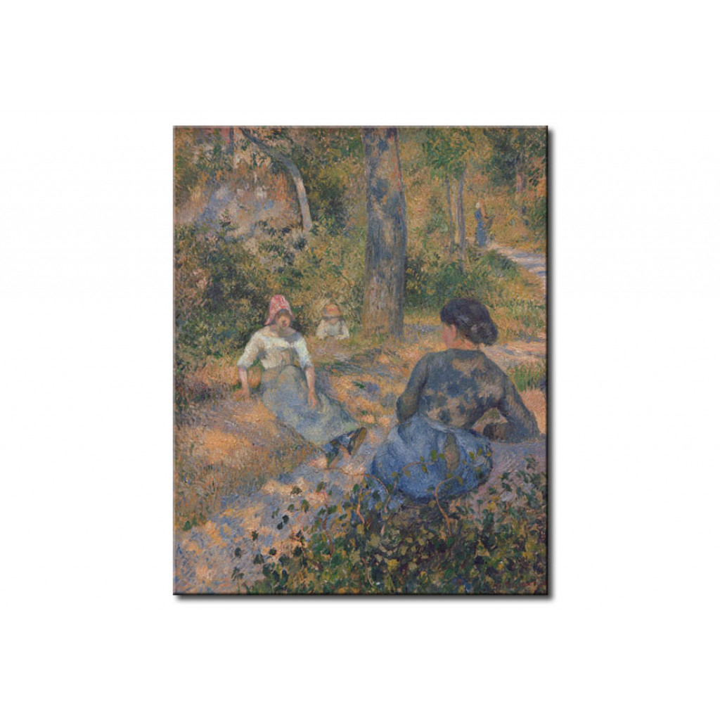 Schilderij  Camille Pissarro: Bäuerinnen Bei Der Rast
