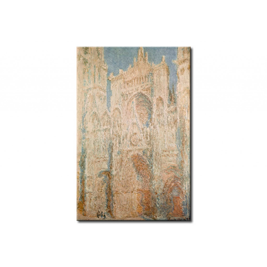 Schilderij  Claude Monet: The Cathedral Of Rouen, West Facade, Sunlight