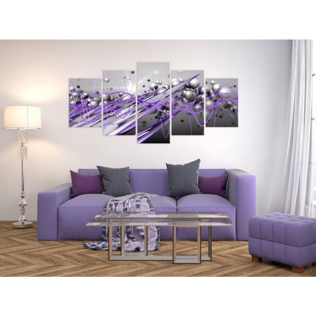 Schilderij  Abstract: Purple Strike