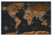 Ozdobna tablica korkowa Brązowa mapa świata [Mapa korkowa PL] 106516