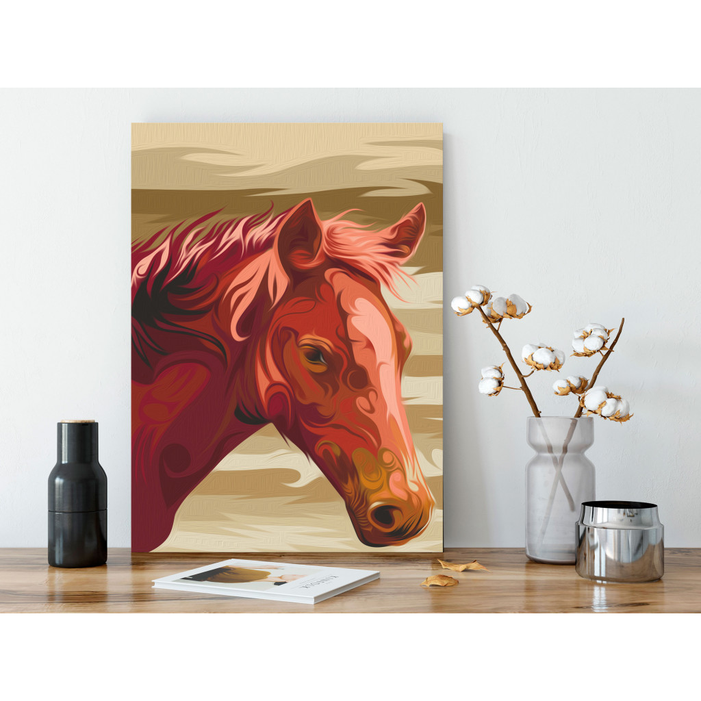 Obraz Do Malowania Po Numerach Gniady Koń