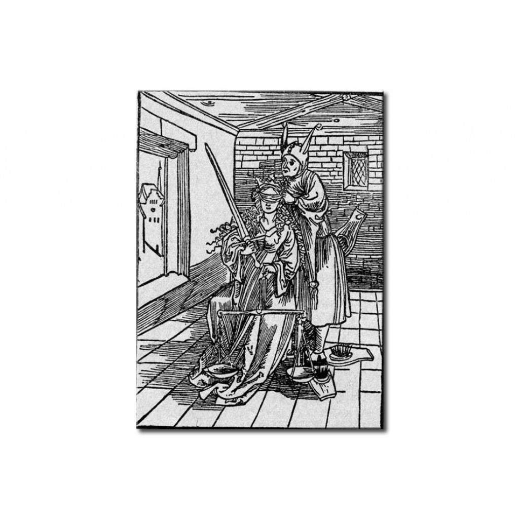 Schilderij  Albrecht Dürer: Fr.: Seb.Brant,Narrenschiff