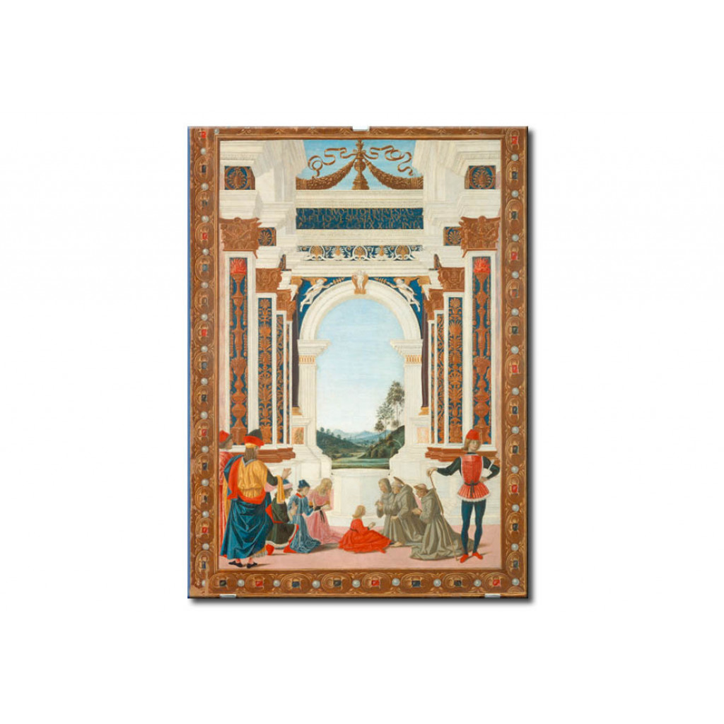 Schilderij  Pietro Perugino: A Miracle Of Saint Bernhard