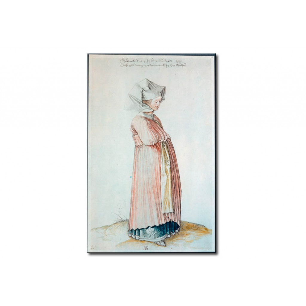 Schilderij  Albrecht Dürer: Nuremberg Woman Dressed For Church