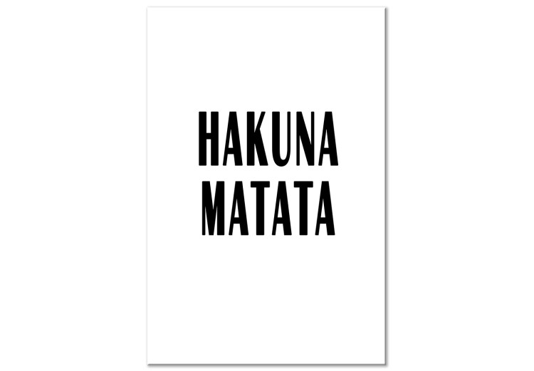 Quadro su tela Scritta: Hakuna Matata - una citazione di culto in versione minimal