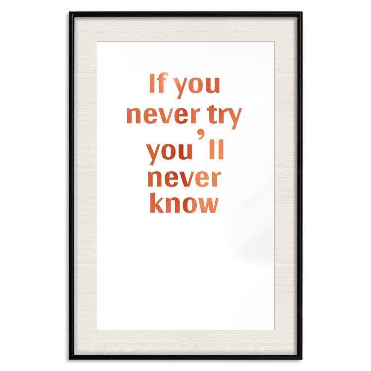 Wall Poster If You Never Try You'll Never Know [Deco Poster - Copper] 126616 additionalImage 43