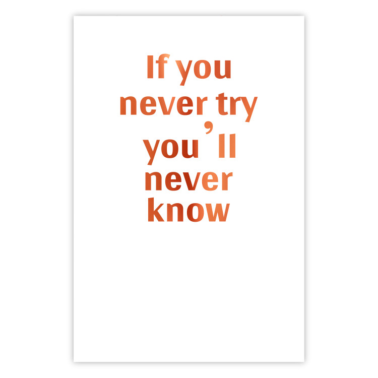 Wall Poster If You Never Try You'll Never Know [Deco Poster - Copper] 126616