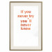 Wall Poster If You Never Try You'll Never Know [Deco Poster - Copper] 126616 additionalThumb 45