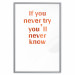 Wall Poster If You Never Try You'll Never Know [Deco Poster - Copper] 126616 additionalThumb 25