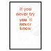 Wall Poster If You Never Try You'll Never Know [Deco Poster - Copper] 126616 additionalThumb 27