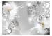 Fototapete Blumenmotiv - Abstraktion mit weißen Orchideen auf grauem Hintergrund 127116 additionalThumb 1