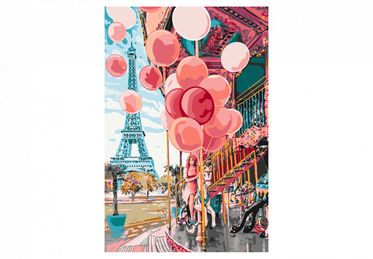 Wandbild zum Malen nach Zahlen Paris Carousel 132316 additionalImage 7