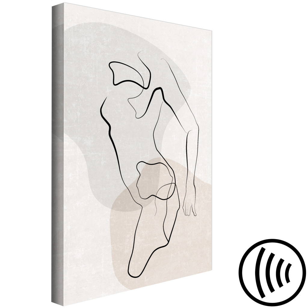 Konst Dispinite Desires - En Minimalistisk Illustration Av En Kvinnlig Silhuett I Lineart-stil, Idealisk Inredning I Skandinavisk Stil