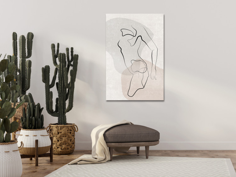Canvas Print Dispinite desires - a minimalist illustration of a female silhouettes in Lineart style, ideal interior decoration in the Scandinavian style 137516 additionalImage 3