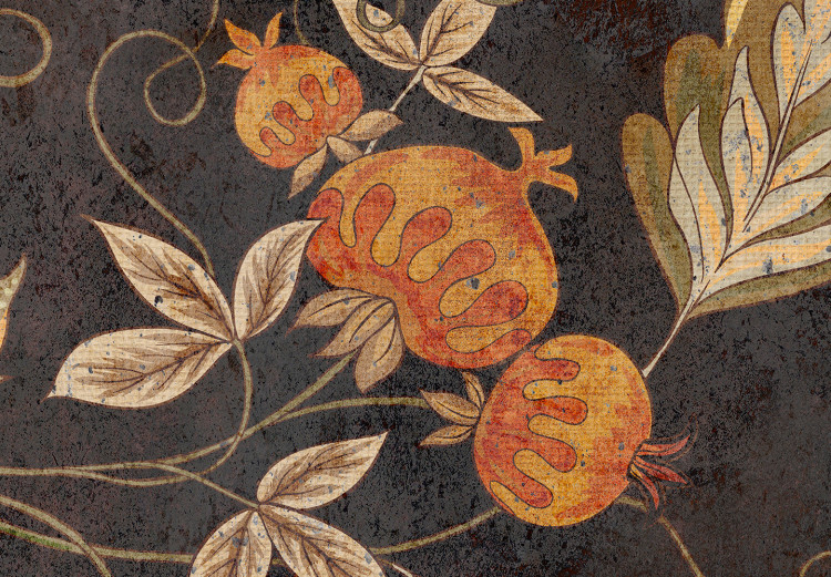 Carta da parati moderna Fioriture su sfondo scuro - motivo floreale con ornamenti 143016 additionalImage 4