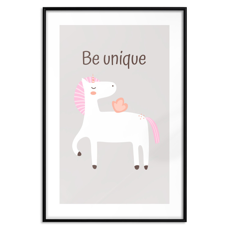 Affischer Be Unique - Cheerful Unicorn and a Motivating Slogan for Kids 146616 additionalImage 26