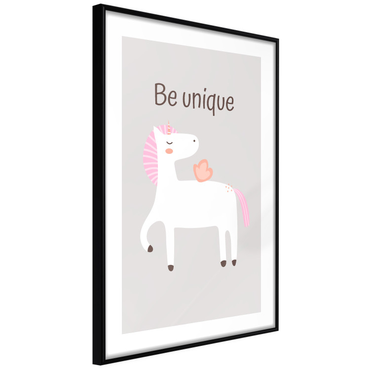 Wall Poster Be Unique - Cheerful Unicorn and a Motivating Slogan for Kids 146616 additionalImage 7