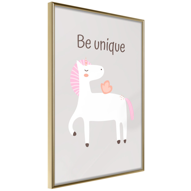 Wall Poster Be Unique - Cheerful Unicorn and a Motivating Slogan for Kids 146616 additionalImage 5