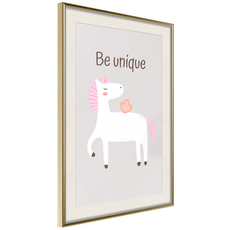 Affischer Be Unique - Cheerful Unicorn and a Motivating Slogan for Kids 146616 additionalImage 9