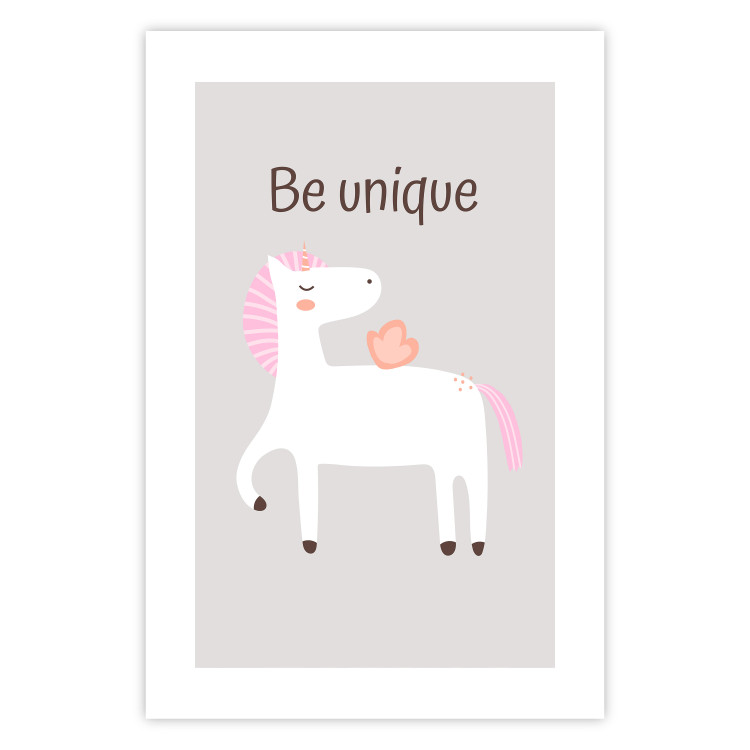 Affischer Be Unique - Cheerful Unicorn and a Motivating Slogan for Kids 146616 additionalImage 22