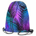 Sportbeutel Neon palm trees - floral motif in shades of turquoise and purple 147516