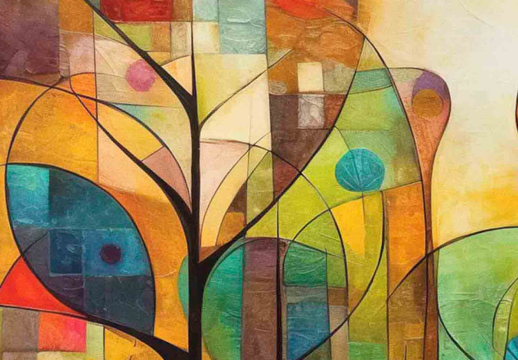 Cuadro XXL Colorful Forest - A Geometric Composition Inspired by Klimt’s Style [Large Format] 151116 additionalImage 3