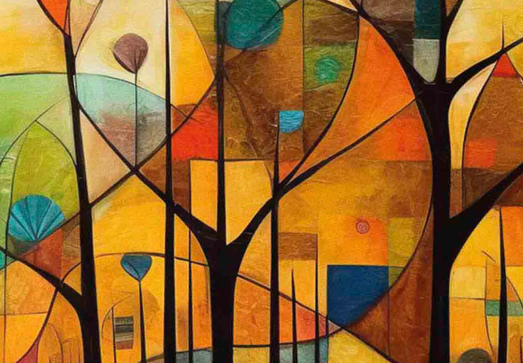 Cuadro XXL Colorful Forest - A Geometric Composition Inspired by Klimt’s Style [Large Format] 151116 additionalImage 5