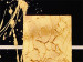 Quadro em tela Abstração (3 partes) - figuras geométricas douradas em um fundo preto 48016 additionalThumb 3