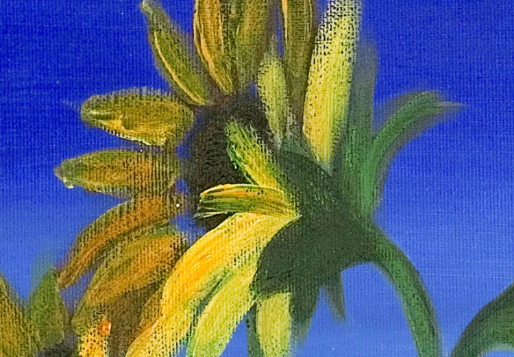 Tableau sur toile Nature estivale (1 pièce) - Imposants tournesols sur fond bleu 48616 additionalImage 3