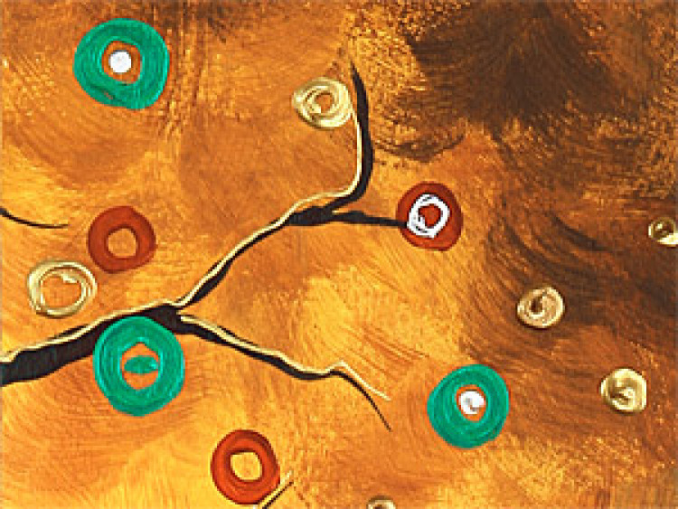 Quadro pintado Árvore em um deserto  49816 additionalImage 2