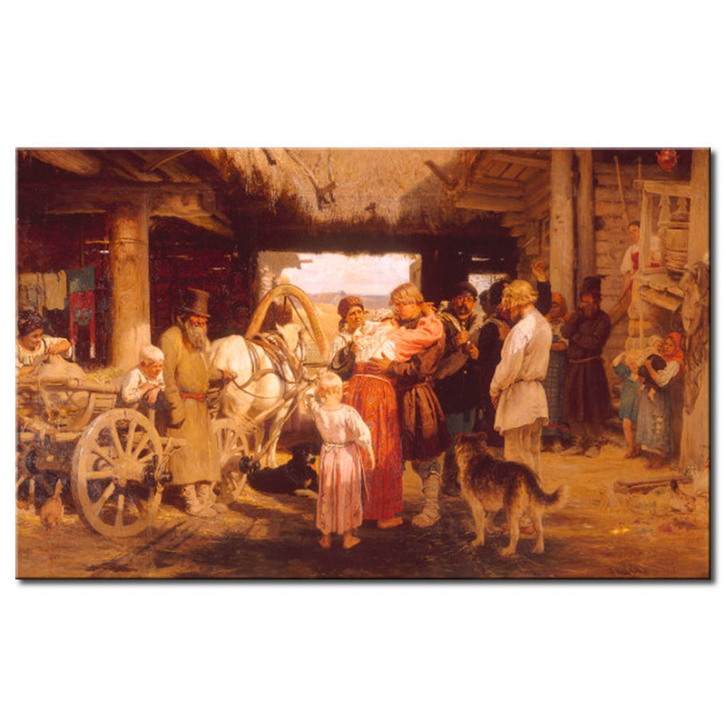 Schilderij  Ilja Repin: Abschied Von Einem Rekruten