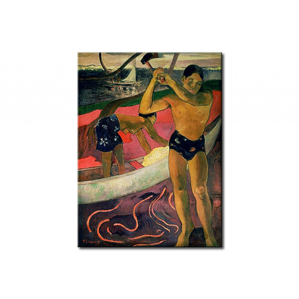 Schilderij  Paul Gauguin: The Man With An Axe