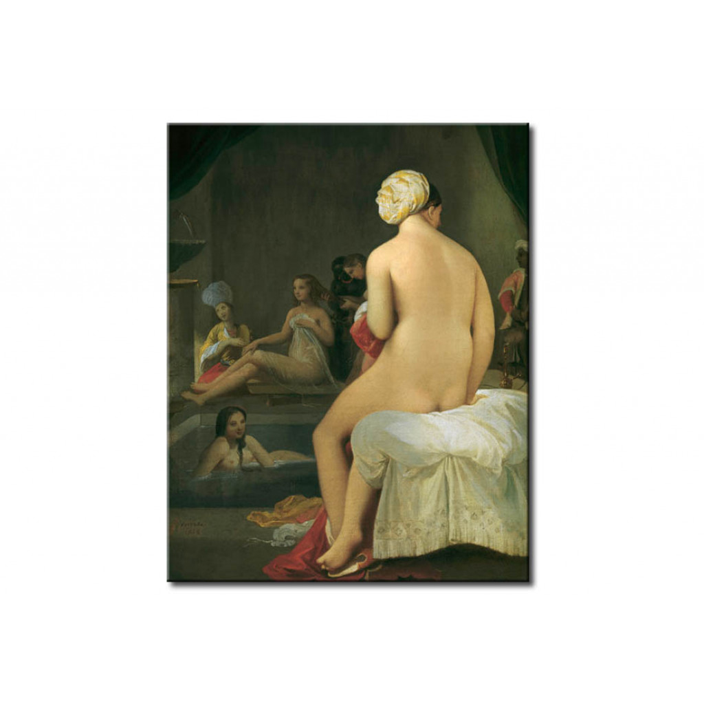 Schilderij  Jean-Auguste-Dominique Ingres: The Little Bather In The Harem