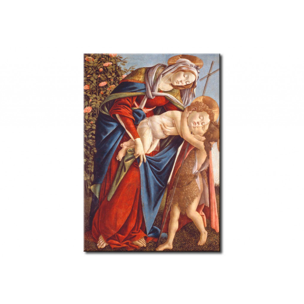 Schilderij  Sandro Botticelli: Madonna And Child And The Boy John